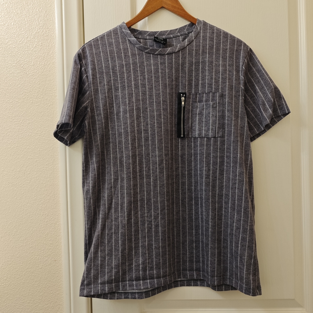 Gray Striped Men's Shirt